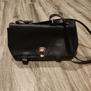Proenza Leather Convertible Bag Elegant Black Leather Shoulder Bag
